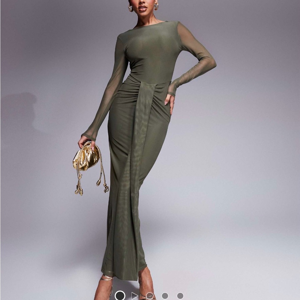 ASOS Olive Long Sleeve Dress